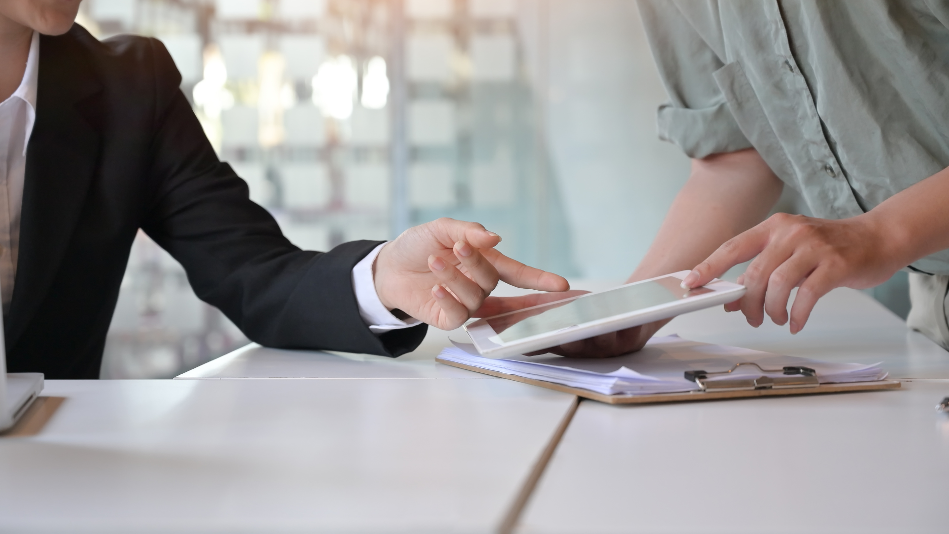 Financial district skyline
